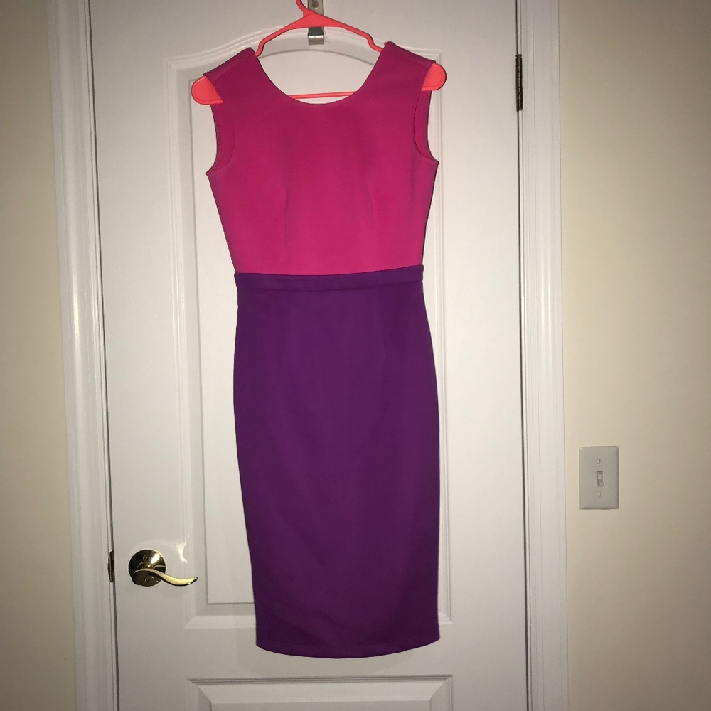 Pink and Purple Backless Dress